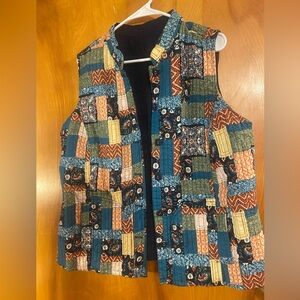 Quilted reversible vest.
